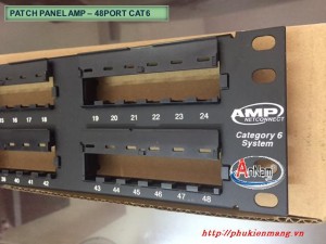 Patch Panel AMP 48Port CAT6e 1375015-2 nhân rời, Hàng Chính hãng.