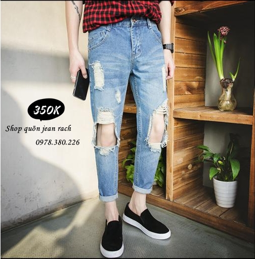 Phong cach quan jeans nam relaxed fits